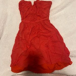 Strapless Red Dress (will wash clothes to get them fresh & wrinkles out)!
